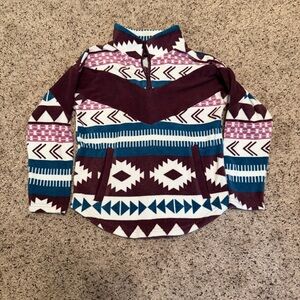 Youth Girls Cruel Girl Fleece Pullover 1/4 zip Medium 8